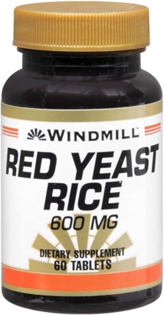 Vindmølle Rød Yeast Rice 600 mg tabletter 60 tabletter (pakke med 3)