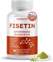 Fisetin 10-i-1 formel - med Spermidine Quercetin Resveratrol, Elderberry, Turmeric Non-GMO, Glutenfri, Soja-fri