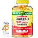 Omega-3 fra fiskeolje hjerte generell og hjerne helse kosttilskudd Softgels, 1000 mg, 120 greve Bundle med Luall 45 diabetes dekodet