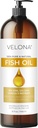 Fisk Omega-3 Olje av Velona - 32 Fl Oz | 100% ren og naturlig Carrier olje | Refinert | Vitamin E, D, Omega-3 | Matlaging, Hud, Ansikt, Kropp, Hårpleie | Bruk i dag - Nyt resultatene