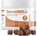 VetWELL Omega 3 Supplement for hunder med antarktisk krillolje, Astaxanthin, Omega 3 6 9, EPA, DHA for Amazing Skin og Coat (60 Count)