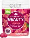 OLLY Uendelig skjønnhet gummy, For hår, hud, negler, Biotin, Vitamin C, Keratin, Chewable Supplement, Grapefrukt, 30 dagers forsyning - 60 Count
