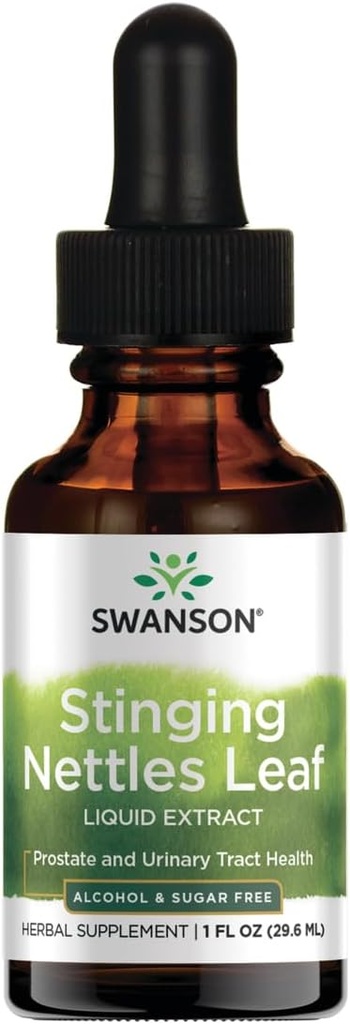 Swanson Stinging Nettles Leaf flytende ekstrakt alkohol og sukkerfri 1 fl Ounce (29,6 ml) flytende