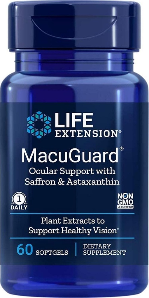 Livsforlengelse Macuguard Ocular Support Plus Astaxanthin, 60 mykgel