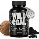 Wild Foods Aktivert Charcoal Capsules | 100% økologisk kokosnøtt skaller aktive tabletter for blooting & Hangover | Lab testet & ikke-GMO Detox piller | laget i USA (120 kapsler)