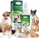 AIQIUSHA Hunde Øye Dropper 60ML for alle dyreøye vask, Hjelper lindre rosa øye og allergi symptomer, Eases kløe og irritation, med ren naturlig essensielle oljer 100% naturlig, trygt, gentle og ikke-giftig