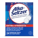 Alka-Seltzer Ekstra styrke Heartburn Relief Effervescent Antacid Tabletter, rask indigeringsrelief, 24 Ct