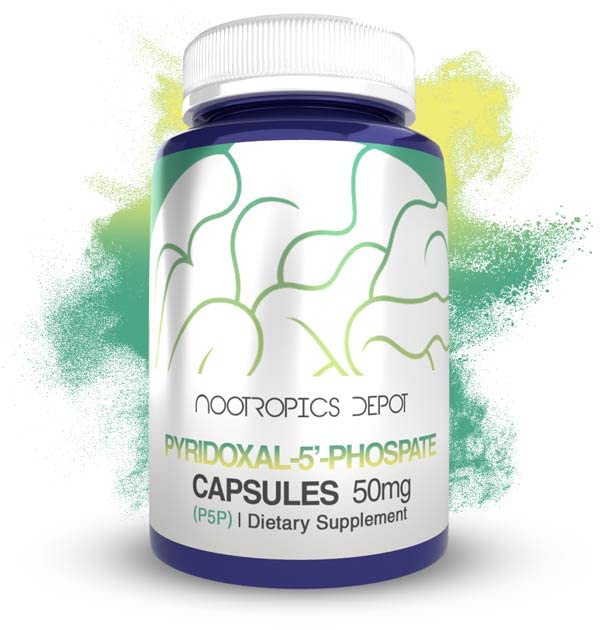 Pyridoksal-5'-fosfatkapsler (P5P) | 50mg | Aktiv form av vitamin B6 | 365 greve | Nootropics Depot