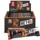 MET-Rx Big 100 Colossal Protein Bars, Flott som sunn måltider erstatning, Snack, og hjelp støtte energi, peanut Smør Pretzel, med vitamin A, vitamin C, og sink, 100 g, (Pack of 9)
