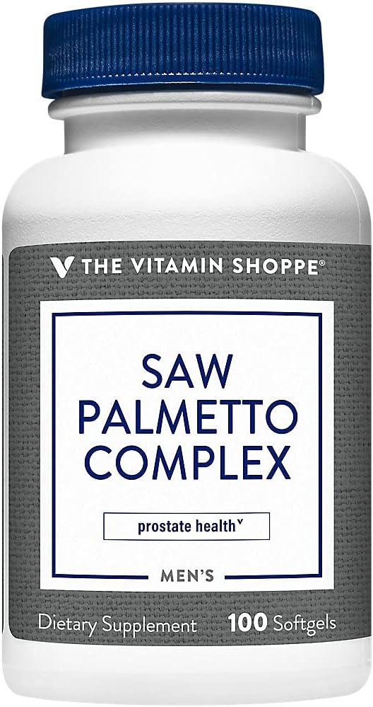 Saw Palmetto Complex 160mg - Supplement for prostata helse, lett å svelge Softgels (100 Softgels) av Vitamin Shoppe