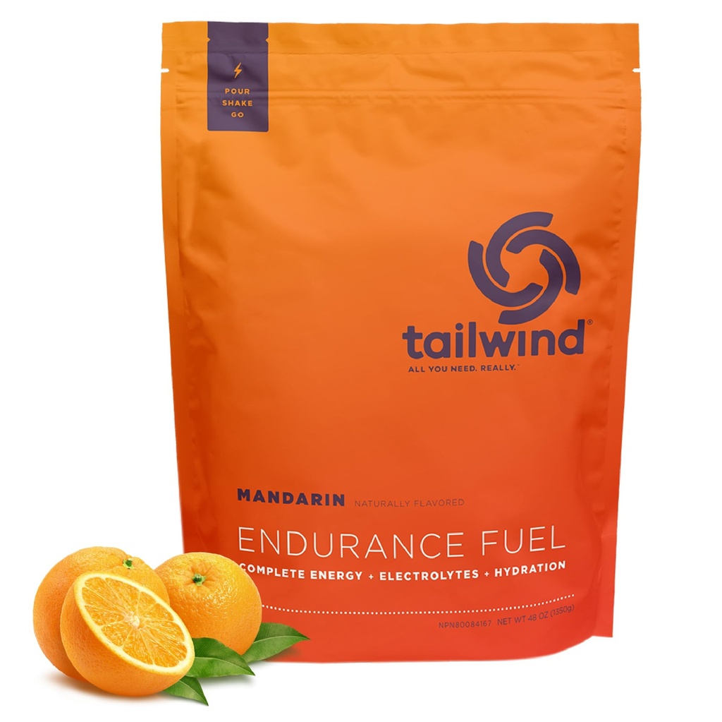 Tailwind Ernæring Endurance Drivstoff, karbohydrat & Electrolyte Sports Drink Blandepulver, Glutenfri, Vegan, Mandarin, 50 Serveringer