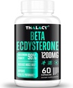 1200MG Beta Ecdysteron Supplement, 98% Maksimal renhet Ekdysteron Kosttilskudd for Lean Muscle Mass, Atletisk ytelse og styrke, 60 kapsler