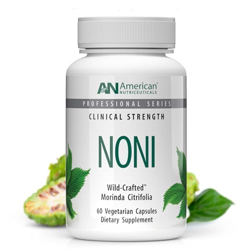 Amerikansk Nutriceuticals – Noni – 60 kapsler – Kraftig adaptogen for balansert energi – 100% hele fruktpulver