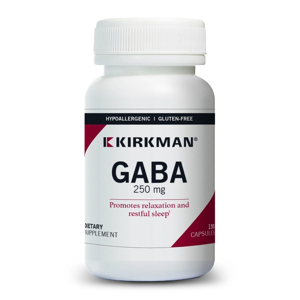 Kirkman GABA 250 mg - Hypoallergenic, 150 kapsler