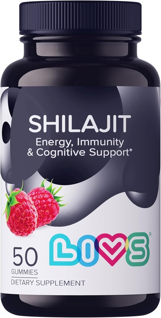 Shilajit Gummies for menn og kvinner | 10000mg ren Himalayan Shilajit gull med fulvic syre, 85+ Mineraler og Ashwagandha | Energi Gummies for kvinner og menn | Naturlig Stamina, Fokus & Vitalitet Support – 50 Ct