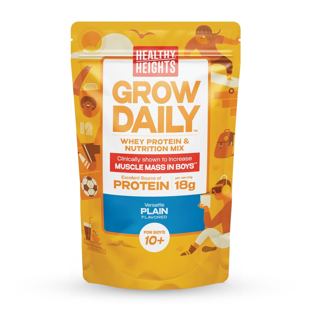 Sunn høyder vokser daglige barn protein drikk blanding (Plain) - høy proteinshake for gutter 10+