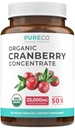 Organic Cranberry Extract Capsules - Super 50X Potency Cranberry piller for kvinner å støtte Urin Tract Blader og Njur - Vegan Non-GMO USDA Organic & North American Sourced (4 måneders forsyning)