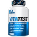 Evlution Nutrition VitaTest - Vitaminer + Testosteron Support - Nøkkelvitamin + Mineral Support - Mens daglige ernærings- og testosteronstøtte - Bein, Øye og immunstøtte - 45 Serveringer - 90 tabletter