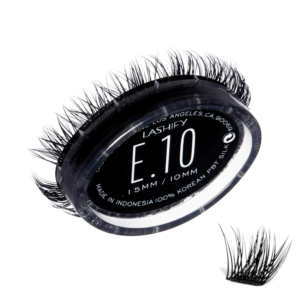 Lashify Extreme 10mm Gossamer DIY Eyelash-utvidelser Påfyll, svart, enkle falske poser å legge til tredelt volum