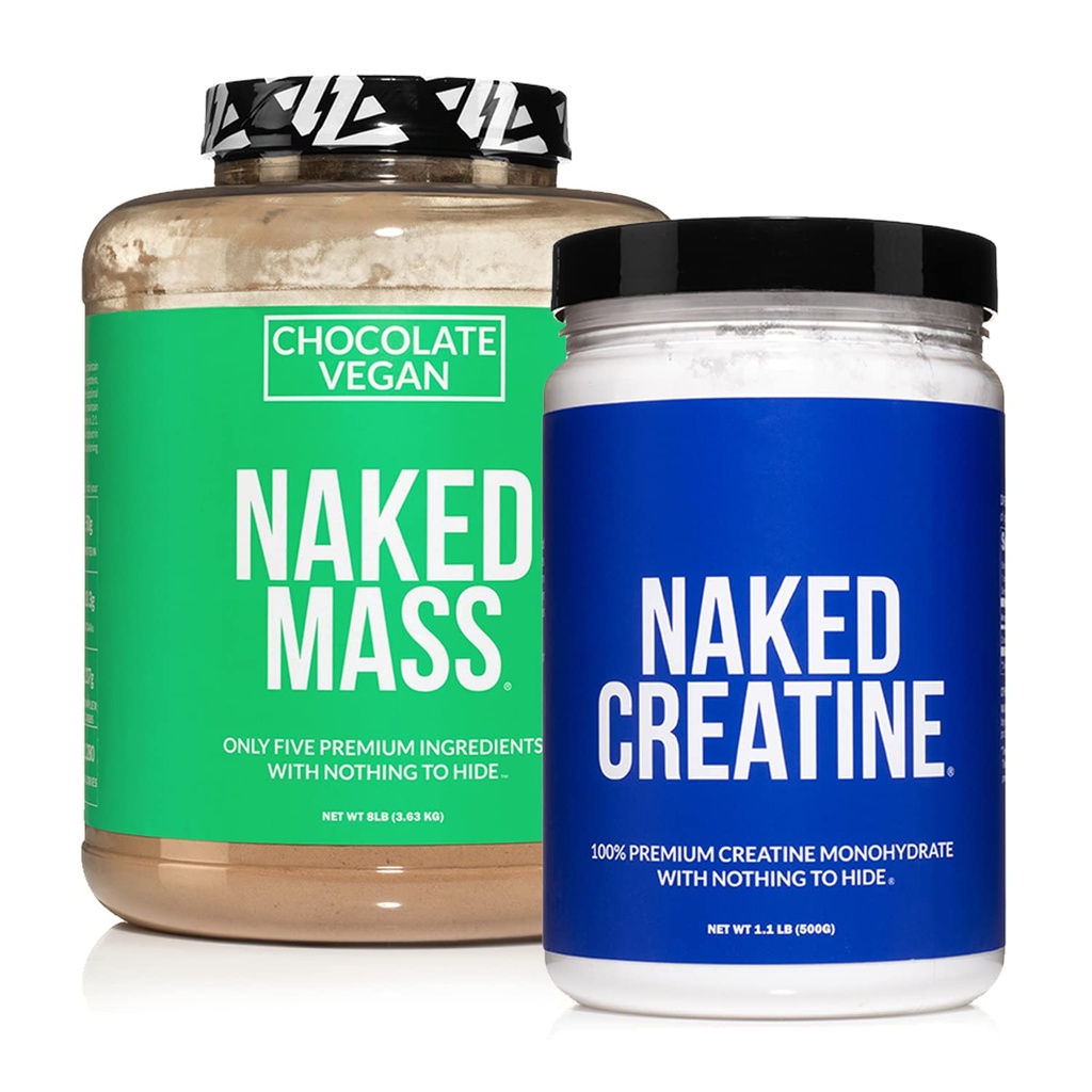 NAKED soya-fri protein bunke: 8LB sjokolade vegansk masse kreatin