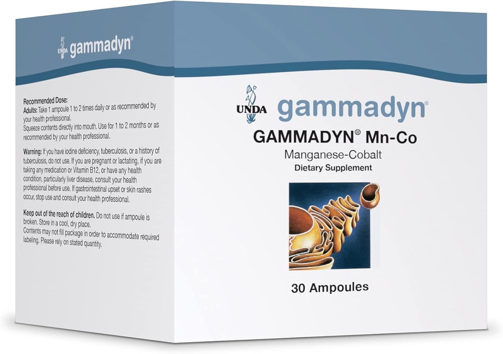 UNDA GAMMADYN Mn-Co | Manganesisk-Cobalt Oligo-Element Supplement | 30 Ampoules