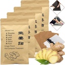 100pcs Selvvarmende Ginger Patch for lymfe, fremme blod sirkulasjon, smerte lindring for skulder, hals, waist, rygg, hånd, fot, kne & ledd, mage blooting, Hot Compress Pad (12 * 8cm)