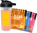 Animal Clear Whey Protein Isolere Sampler Pack & Shaker Flaske - Deliciously Juicy 20g Protein, Vannmelon Limeade, Blåbær Acai, Pineapple Orange, 3 enkeltservingspakker
