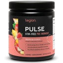 LEGION Pulse Pre Workout Supplement - Alt naturlig nitric oksid preworkout drikk for å øke energi, kreatinfri, naturlig søtet, Beta Alanine, Citrullin, Alpha GPC (kaffein gratis Tropical Punch)