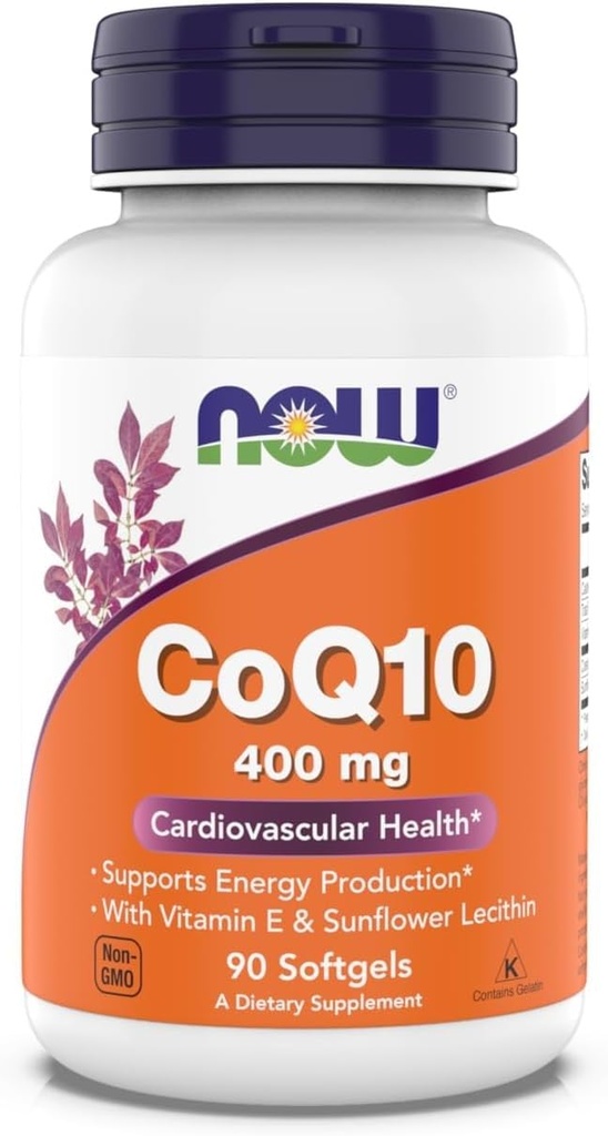 NÅ Mattilskudd, CoQ10 400 mg, Farmasøytisk klasse, All-Trans Form Produsert av Fermentation, 90 Softgels