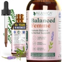 Rejuvica Helse balansert Femme - Avansert kvinnelig balanse støtte Supplement - Flytende levering for bedre absorpsjon - Vitex, Dong Quai, Black Cohosh, Maca Wild Yam og mer!