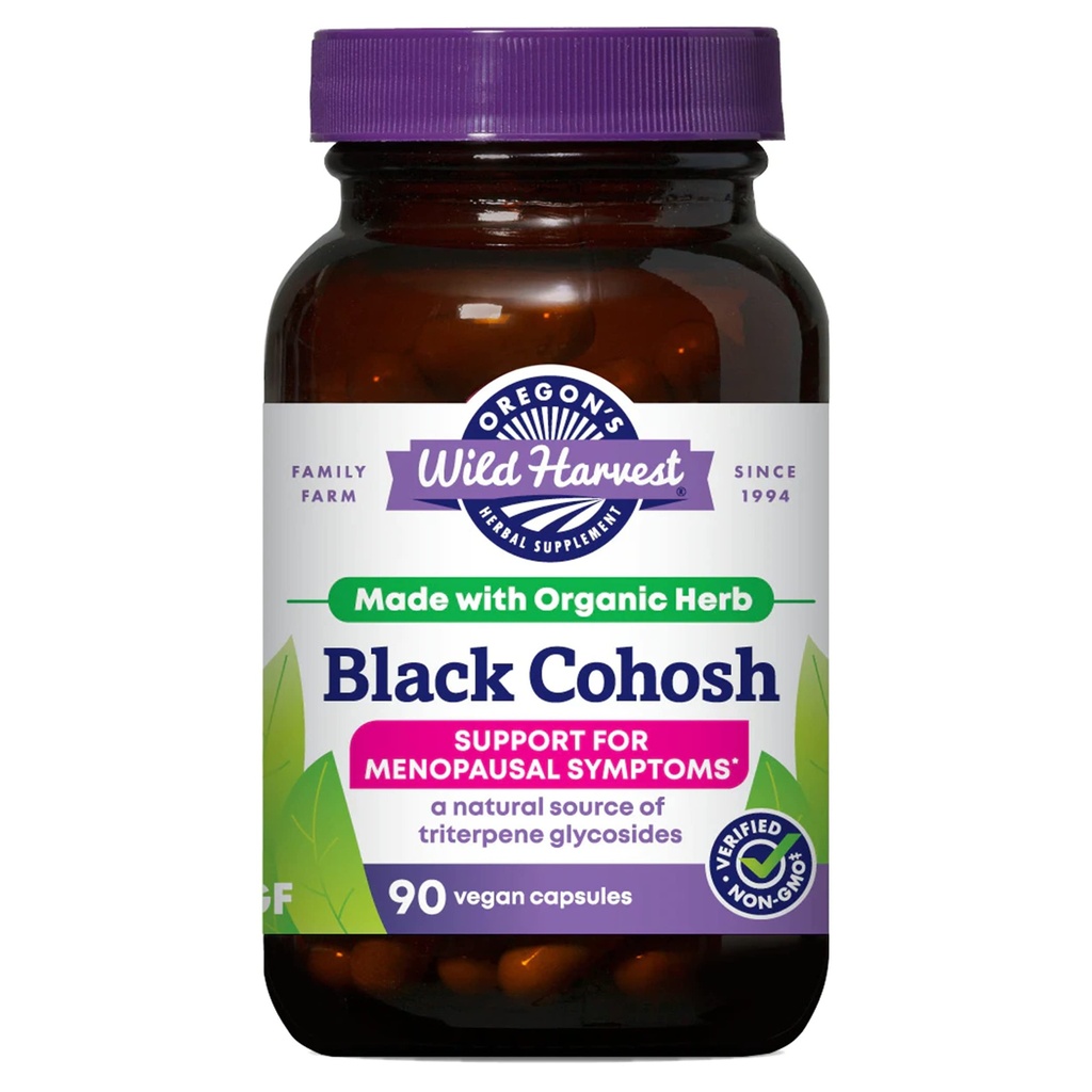 Oregon Wild Harvest Svart Cohosh Økologisk Herbal Supplement, 90 Count