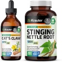 BIO KRAUTER Katter Klo Tinktur 4 Fl. Oz & Stinging Nettle 250 kapsler