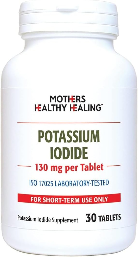 Kalium jodid 130 mg KI Supplement ® 30 tabletter for Thyroid Support ® Iodide - YODO Naciente