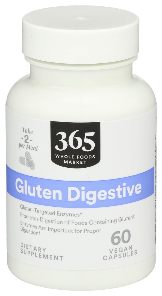 365 by Hele Foods Market, Enzymer Gluten Digestive, 60 greve