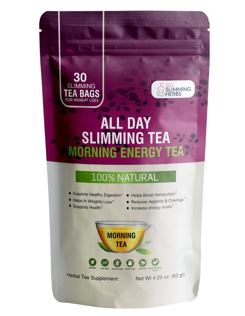 Hele dagen Slimming Te for dagtid - 30 dagers forsyning - Boosts Metabolisme & Skyrockets Energinivå