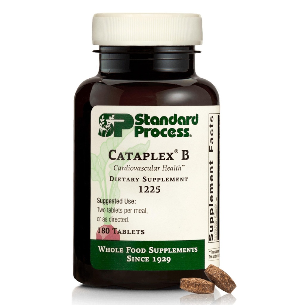 Standard prosess Cataplex B - nervesystem og hjerte helse Supplement - Inneholder B-vitaminer for energistøtte - Støtter energimetabolisme - ikke-døy & ikke-soy - 180 tabletter (90 Serveringer)