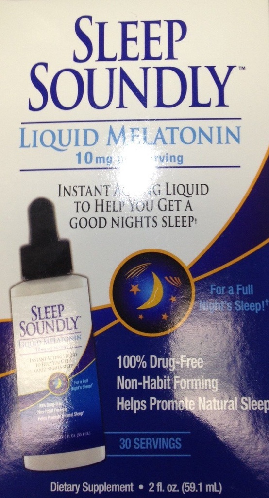 Sov lydig flytende melatonin 10 mg, øyeblikkelig fungerende søvn formel, 30 porsjoner, 2 Fl Oz (pakke med 1)