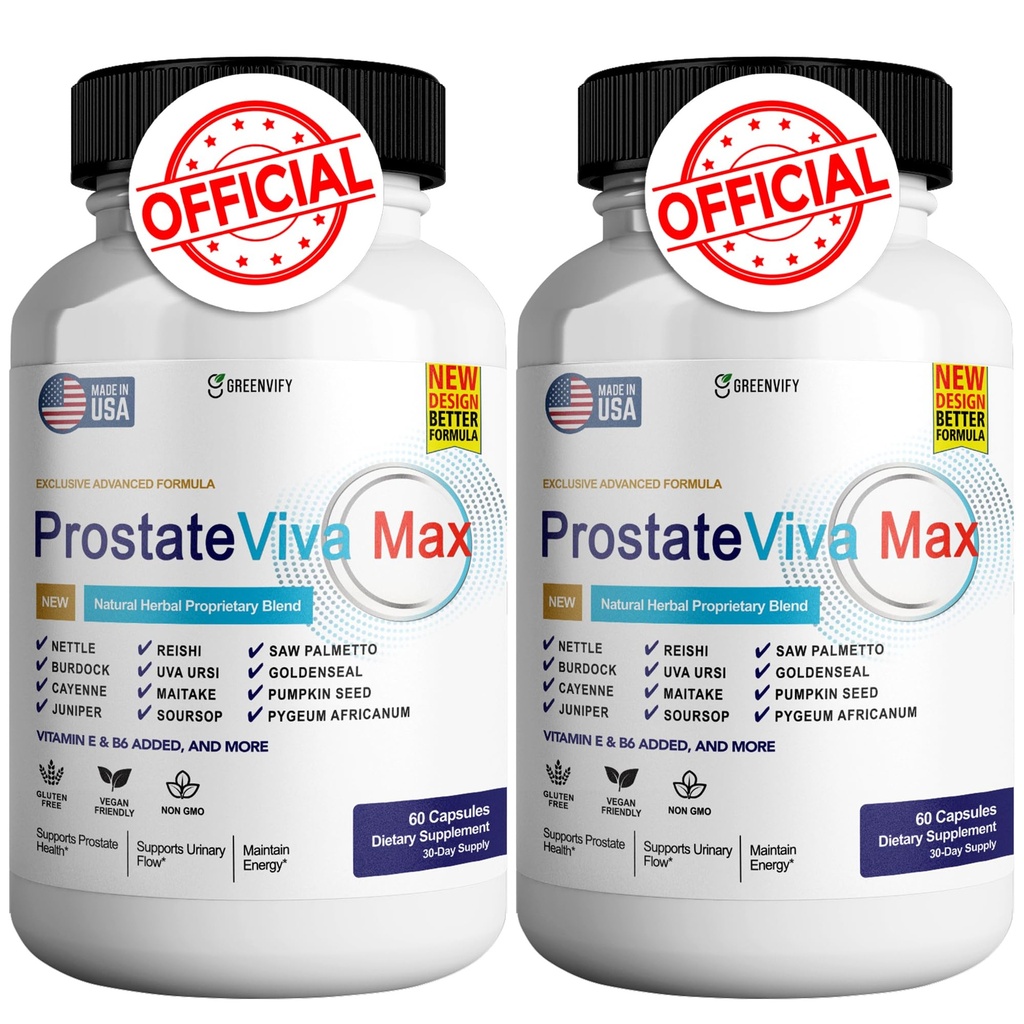 ProstateViva Max Supplements for menn Kapsler, helsetilskudd - Maksimal styrke, alt naturlig å støtte normal og sunn funksjon (120 Kapsler)