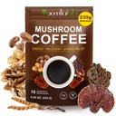 Mushroom kaffe (235g Supersize), 10 Superfood moskrooms blanding for energi, gjenoppretting og fokus, organisk øyeblikkelig kaffepulver med Lion's Mane, Reishi, Chaga, Cordyceps, 8,28 OZ