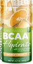 Om tid BCAA Hydration pulver oransje krem, med L-Glutamin & elektrolytter, Ikke-GMO, Glutenfri, Monk Frukt, Kokosvann, 20 Serveringer