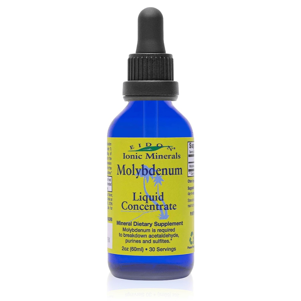 Edon Ionic Minerals Flytende Molybden Supplement - flytende ioniske mineraler, molybden dråper, Alt naturlig, Ingen tilsatt sukker, støtter biologiske prosesser, Mineral Supplements, 2 oz