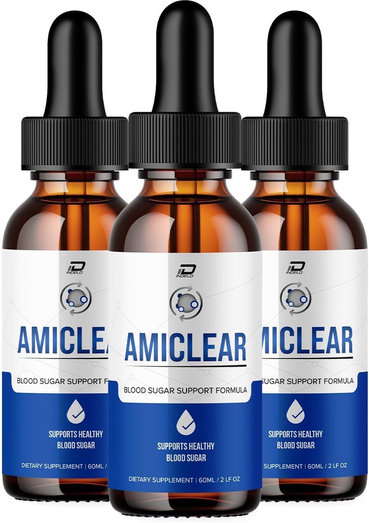 Amiclear Drops Sunn Formula - Diett Supplement Drops - Ekstra styrke Amiclear flytende dråper, Grape frø, Amiclear Drops Vurderinger (3 Pack - 180 ML)