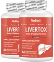 LiverTox - Advanced Liver Detox & Cleanse Formel - Herbal Liver Support med Melk Thistle, Turmeric, Artichoke, Dandelion, Beet & Zinc Hjelper Liver funksjon & Digestion ® Pack 2