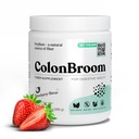 ColonBroom Psyllium Husk Powder (Strawberry) - Colon Cleanse for bloating Relief & Gut Helse - Colon Broom Fiber Powder Drink - Vegansk, Glutenfri, Ikke-GMO Fiber pulver Supplement, 50 Serveringer