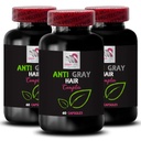 Antigrå hårkapsel - ANTIME GRAY HAIR COMPLEX - Vibrant farge, Grå hårløsning, Farge reawakening, Naturlig tone, Hårpigment vekkelse, Frisk tone, Grå hår støtte 3 flasker 180 kapsler