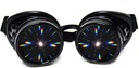 GloFX svart polstret Diffraksjonsbriller, Tinted linser, Limited Edition – Raves, EDM Festival Tilbehør, Lysshow, Klubb, Konsert Wear - 3D Rainbow Prism Fraktal Kaleidoskop