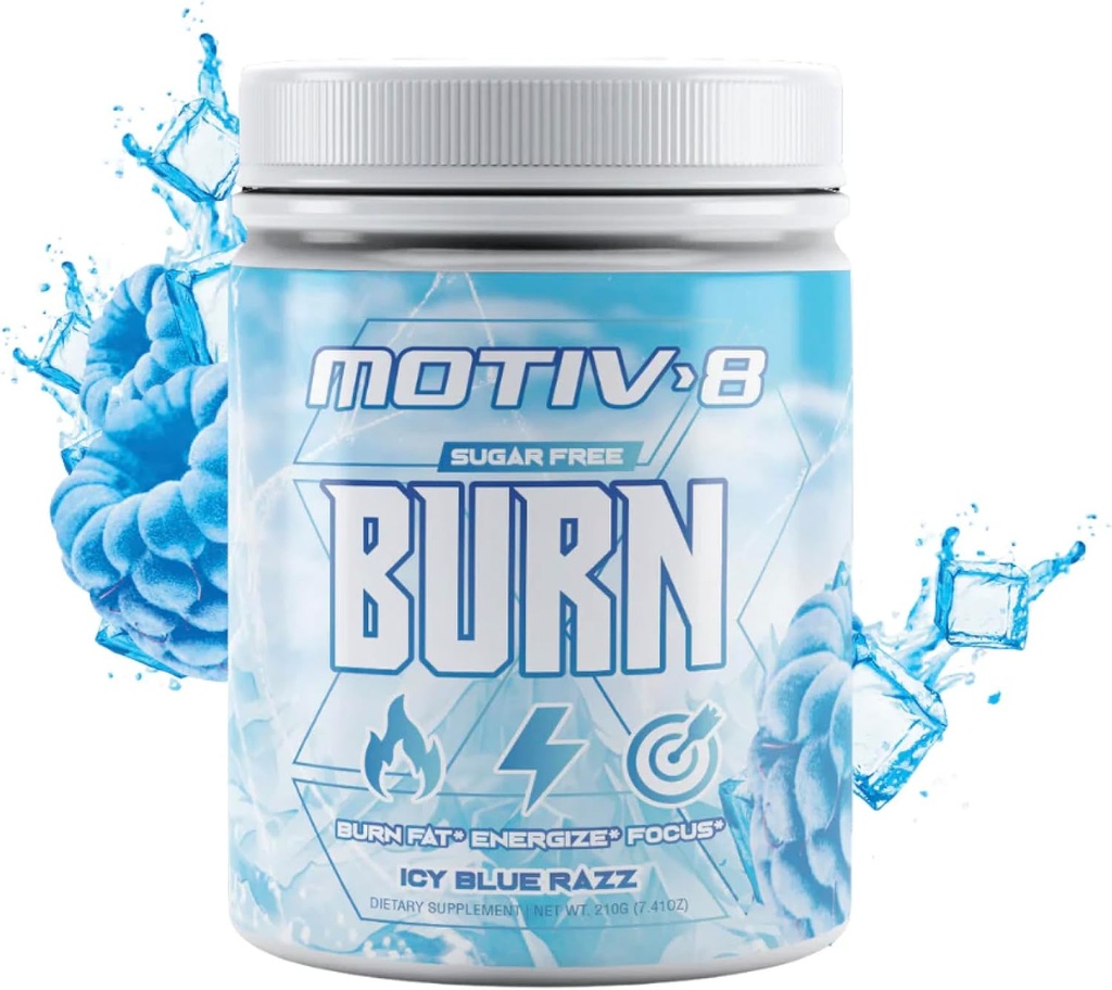 Motiv-8 Pre-Workout Peformance, Sukkerfri pre-Workout, Øk energi og fokus, Forbedre treningsøkter, Forbedrer Mood (30 Serveringer, ICY Blue Razz)