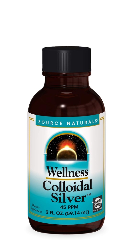 Kilde Naturals Wellness Colloidal Silver 45 ppm, støtter fysisk velvære* - 2 Fluid oz