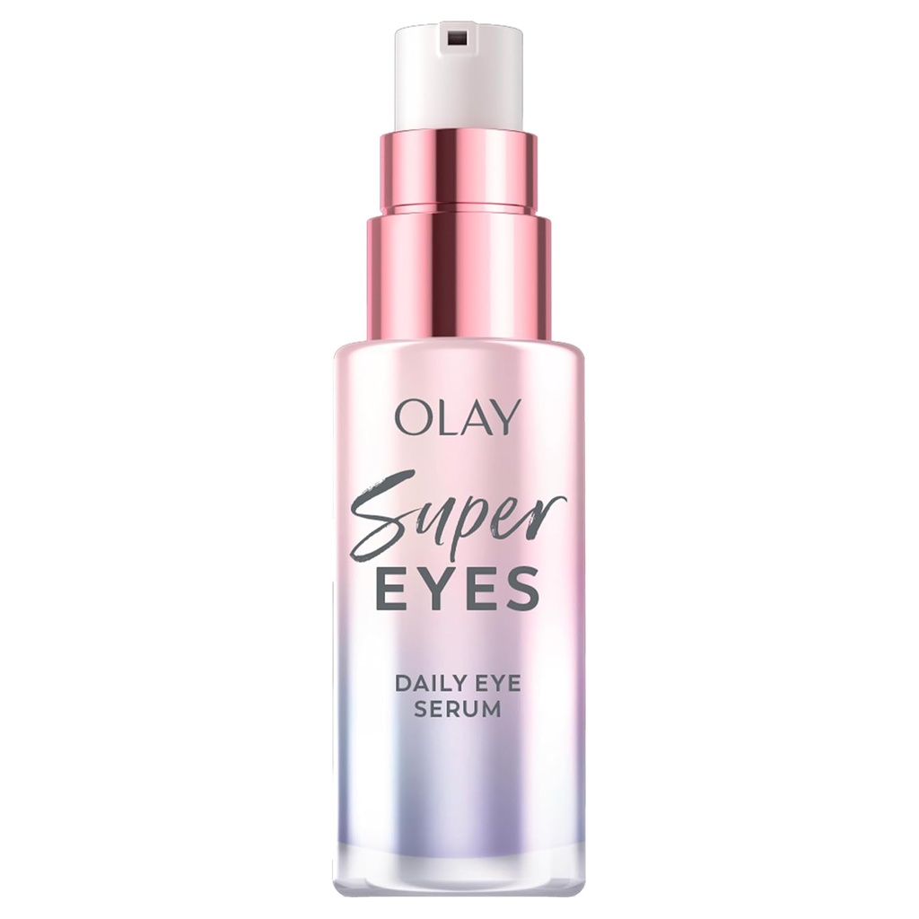 Olay Super Eye Serum - Vitamin C, Koffein, Niacinamid, Amino Peptide, Aloe Vera - Brightens Mørke sirkler, Anti-Wrinkle, Anti-Aging, Brightening, Smooths Fine linjer, Firming, Hydrating, 0,45 Oz