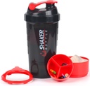 Protein Shaker Flaske,16 oz Shake Cup for proteinpulver med lagring,Sports vannflaske,Non Slip 3 Layer Twist Off 3oz Cups med Pill Tray Leak bevis Shake Flasker for proteinblandinger